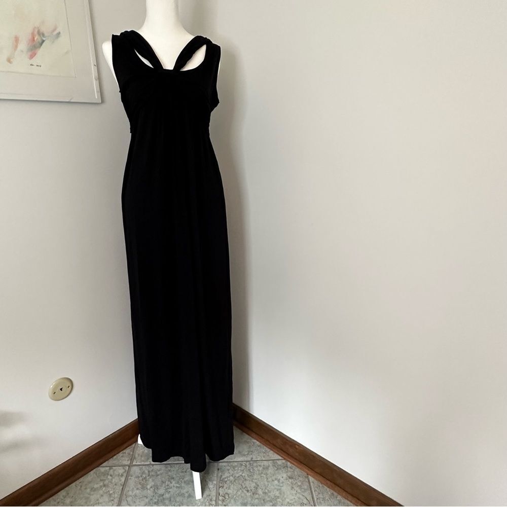 Max Studio Specialty Products Jersey knit black maxi dress size medium